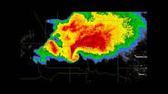 The Storm on Radar while the Tornado was a Strong EF3