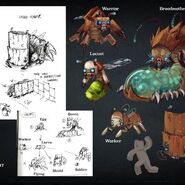 El concept art muestra a los Scarak en sus diferentes etapas.