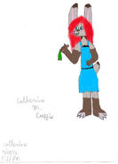 Catherine M. Puffis the first bunny Ilaan i've ever drawn and she basically will be a short background character. Next will be either Keroa or Jamie. Alexxis is the next red-headed character. Catherine 4/07/12 9:37 PM