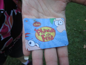 This was actually the 1st thing I saw when I got there. A P&F tag on the ground. Amie picked it up so i took a pic! It made me think of ALL my online friends HERE, because most of you I met on P&F Wiki chat!!!!! :D