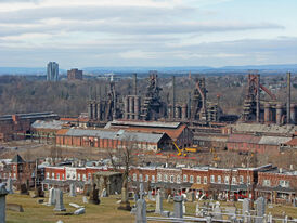 To me this picture is simply stunning! It's a view of the Steel Stacks, the city, and yes if you look and zoom in full size, there is Martin! :)