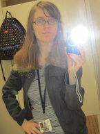 JEEZ THIS IS AN OLD PIC! Me in the bathroom mirror at school a few years back! Why did I even do this? XD