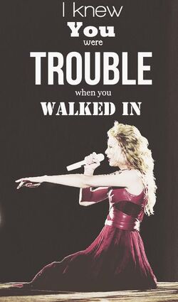 i knew you were trouble when you walked in –