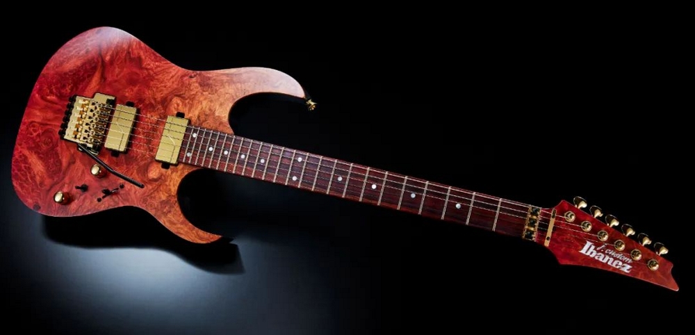 IBANEZ シースルーレッド キルティッドトップ EMGHZ 3バンドEQ搭載 IBANEZ シースルーレッド キルティッドトップ EMGHZ 3バンドEQ