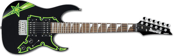Black and green electric guitar outlet