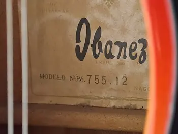 Ibanez 755-12 label