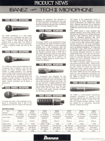 1985 Tech II Microphones