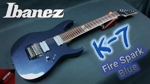 Ibanez_K-7_Fire_Spark_Blue_2001_James_Munky_Shaffer_K7_Korn_Signature_7_string_guitar_close_up_video-0