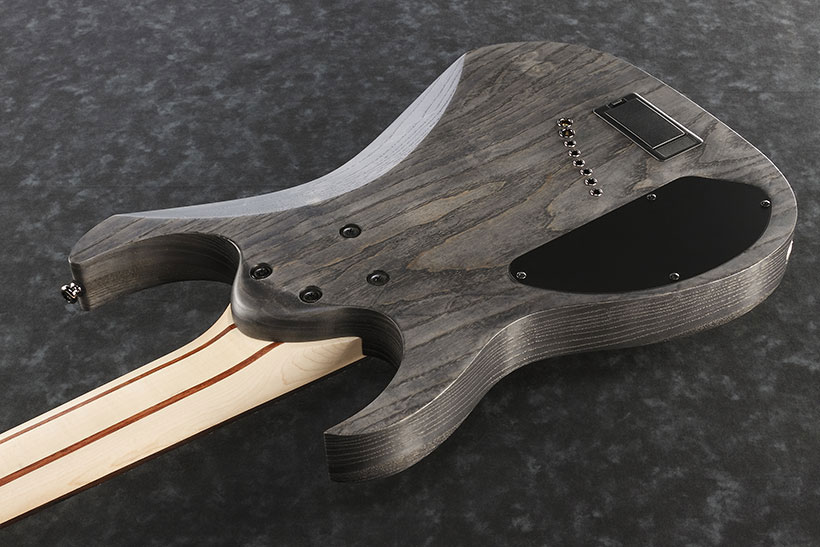 ギター Ibanez RGIF8 Ibanez RG Iron Label RGIF8 Multi Scale - Black Stained