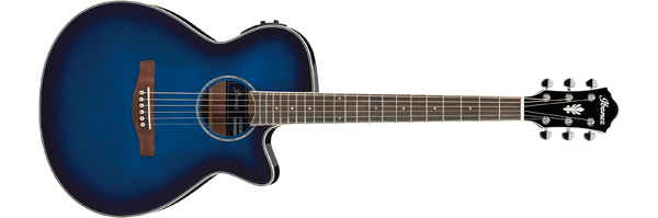 Ibanez electric acoustic guitar blue deals