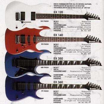 EX series | Ibanez Wiki | Fandom