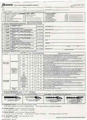 USA Custom order form