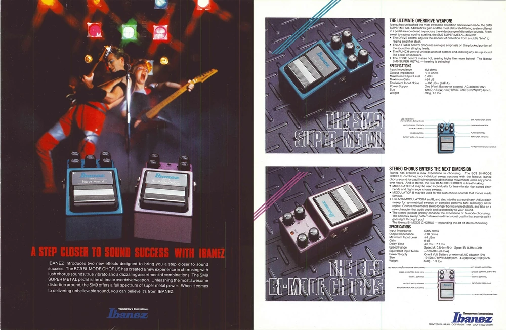 1984 SM9-BC9 dealer sheet 2-page
