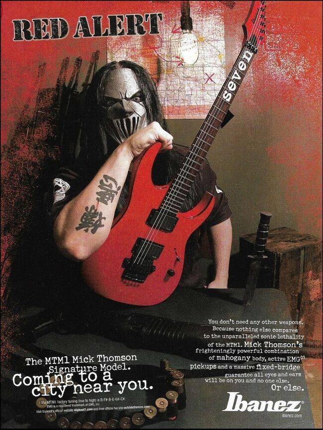 Ibanez MTM1 Mick Thomson Signature Blood Red 2006 Korea EMG