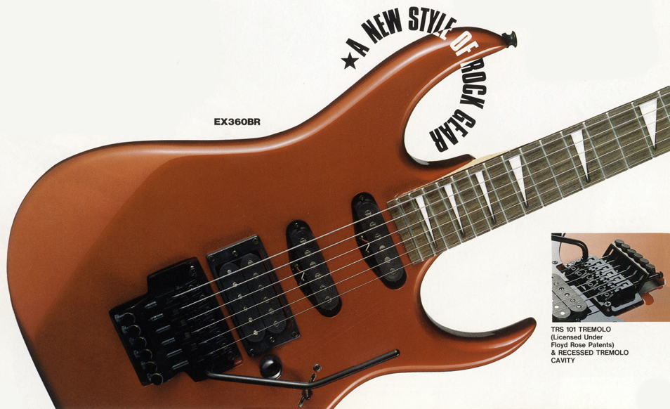 ibanez ex 350 series electric guitar red black