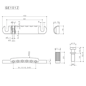 Gotoh GE101Z tailpiece dimensions
