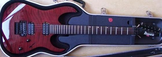 IBANEZ シースルーレッド キルティッドトップ EMGHZ 3バンドEQ搭載 IBANEZ シースルーレッド キルティッドトップ EMGHZ 3バンドEQ