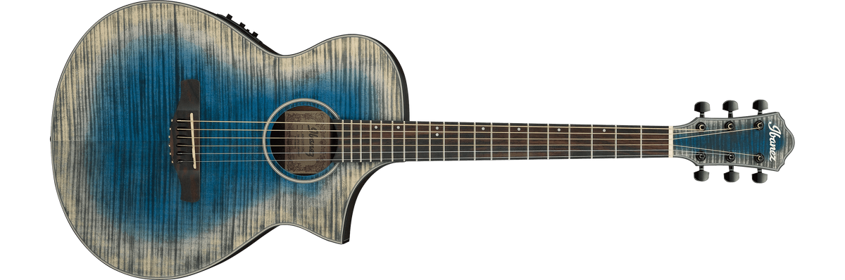 Ibanez AEWC32FM-ISF Thinline Acoustic/Electric Guitar - Indigo