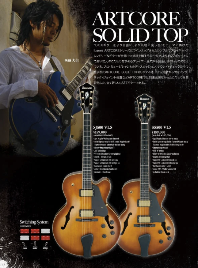 Artcore/Artstar Solid Top series | Ibanez Wiki | Fandom