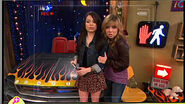 Sam clutching Carly's arm after Gibby falls
