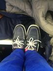 Photo of Jennette's shoes on-set