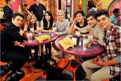 iCarly trio with One Direction