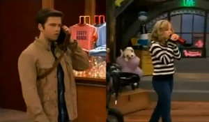 Background at the mall where Freddie is.