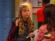 Sam giving a hard, angry look when Valerie tells her iCarly will crash and burn