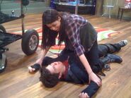 IThink They Kissed - Nathan being tackled by Miranda