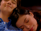 Carly sleeps on Freddie's shoulder as he dreams about her.