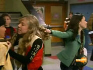 Carly pulling Sam away by her hair