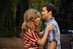 Nathan and Jennette before the kissing scene