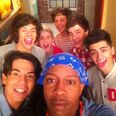 Boog!e with One Direction on-set