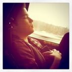 Noah tweeted a photo of Nathan sleeping and cuddling with his photo on bus ride to CT