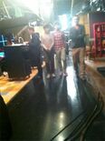 One Direction on-set