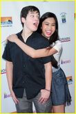 Nathan with Ashley Argota at the premiere of "16 Wishes" held at the Harmony Gold Theater.