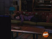 Even without Sam there, Carly manages to fall asleep on the couch