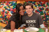 Nathan with Keke Palmer on the set of True Jackson VP