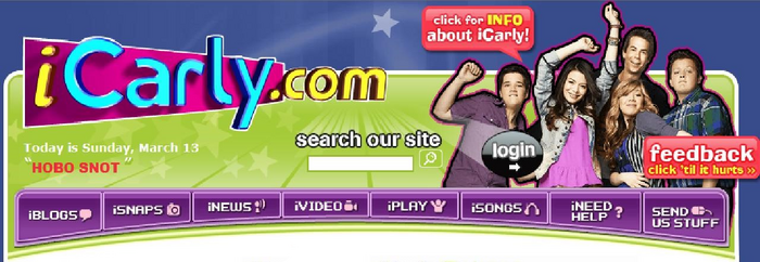 ICarly.com Header