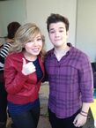 Nathan and Jennette backstage at the Rosie show in NYC