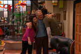 Carly, Spencer and Granddad Shay hug (iWanna Stay with Spencer)