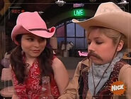 Carly immediately giving a rather... suggestive look at Sam in the Cowboy sketch