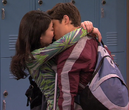 Carly and Freddie continue to kiss passionately until the interested girl leaves.