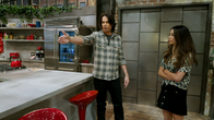 Miranda and Jerry in the Shay Apartment Kitchen