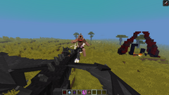 A player riding a lightning dragon to kill a wandering cyclops