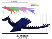 The true size of a stage 4 lightning dragon (T-rex and human for scale)