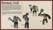 Early troll design without tusks