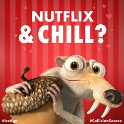 scrat in love poster