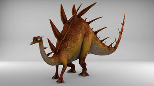 Kentrosaurus modeling used in Ice Age: Dawn of the Dinosaurs video game.
