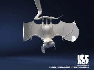 Modeling of bat.jpg (38 KB) Unused bat modeling for Ice age: The Meltdown film.